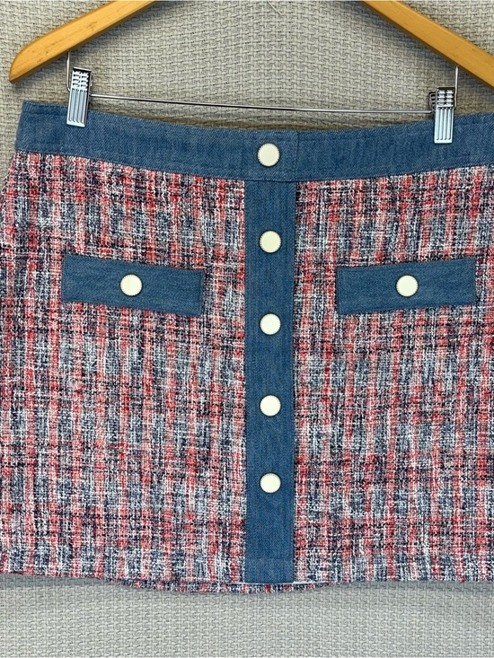 House of Harlow 1960 Dresses & Skirts - House Of Harlow 1960 Tweed A-Line Mini Skirt Women Sz 12 Button Front Chic